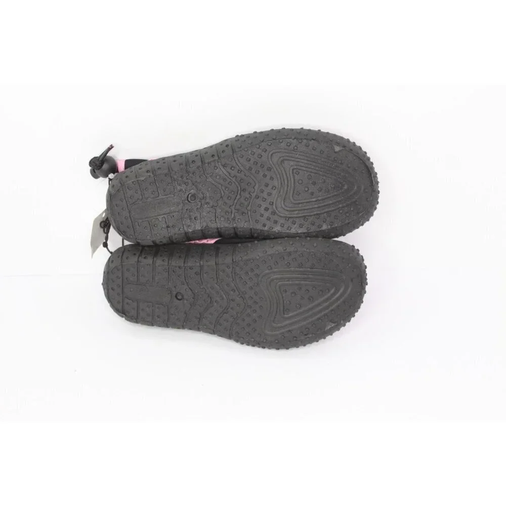 Ecsa Water Sports Shoes Girls Size 1 Pink Black Slip On Mesh Summer Beach‎ NWOB